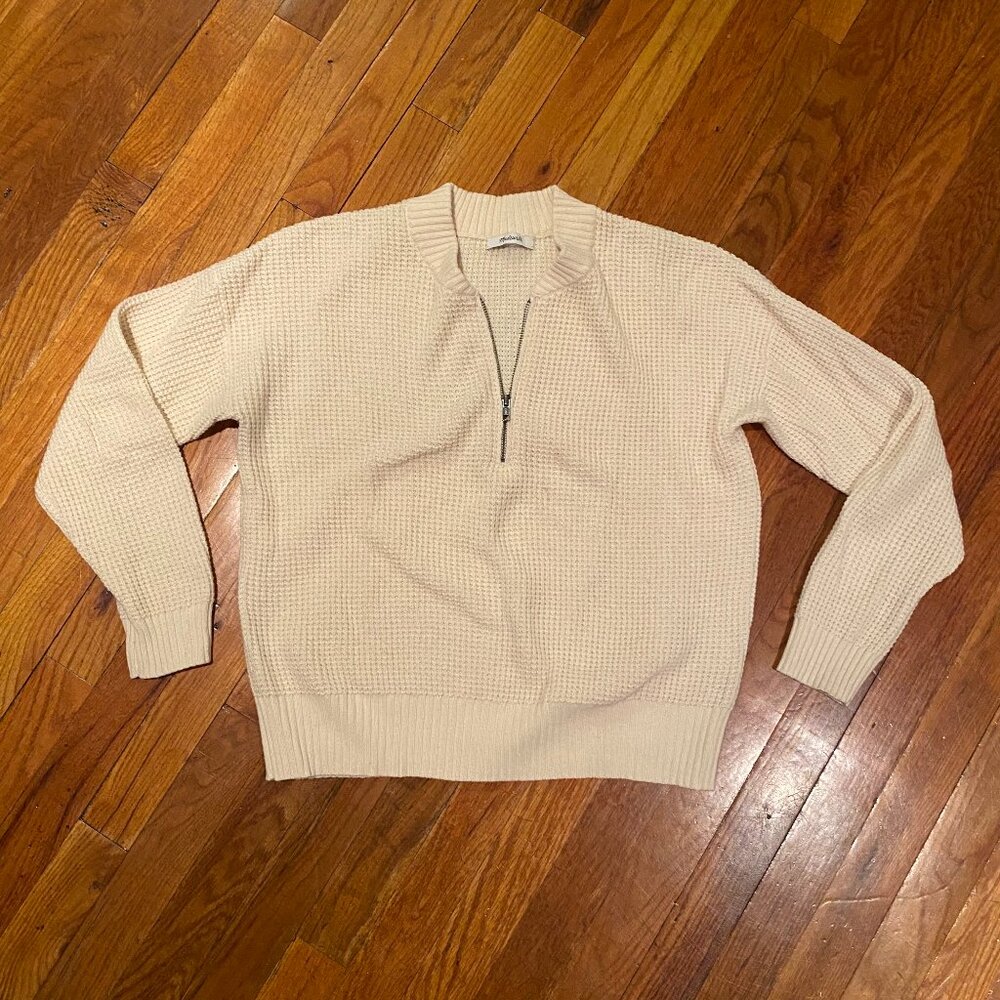 Madewell Waffle Zip Sweater